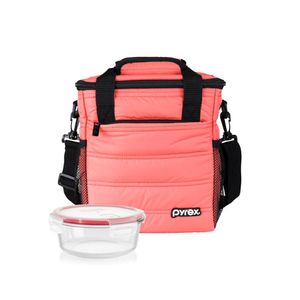 Lonchera Pyrex Juvenil Totem Coral +Taper 400ml-300403