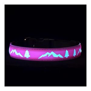 Dogled Subversive - Collar para Perro con Luz Led USB-C - Diseño Subversivo de Navidad 3d - Mat