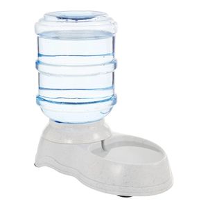 Amazon Basics Gravity - Bebedero para Mascotas Pequeñas - Capacidad de 1 Galón - Color Gris