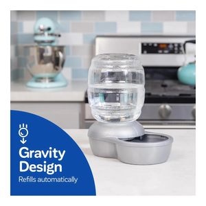 Petmate Presione La Gravedad Waterer con Microban para Gatos y Perros - 0.5 Galones