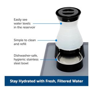 Petsafe Healthy Pet Estación de Agua para Perro y Gato - Blanco Negro