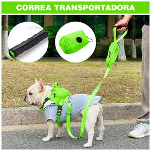 Mochila Arnés con Correa para Perros Talla S Sapito R40