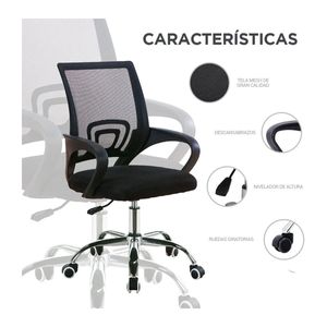 Silla De Oficina Ergonómica Ejecutiva Negra