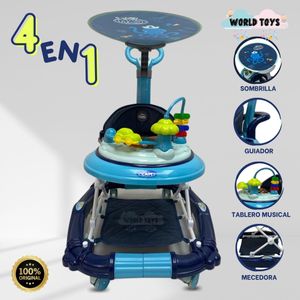 Andador Mecedora Musical Harmony 4 en 1 Azul