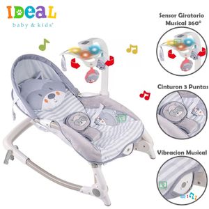 Mecedora Ideal para Bebes Musical y Vibrador Zorrito Lila