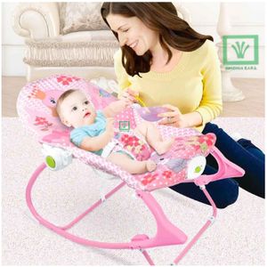 Mecedora para Bebes Musical y Vibrador Cisne Rosado