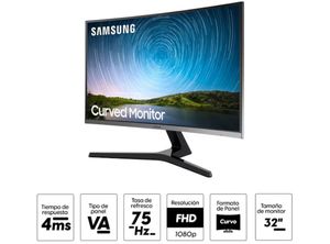Monitor Samsung Curvo 32" Full HD LC32R500FHLXPE