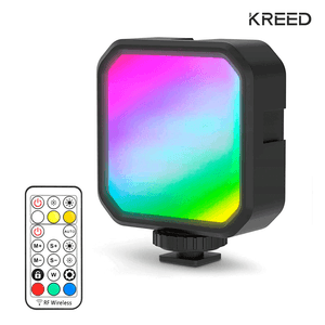 Luz LED RGB Recargable para Cámaras con control MJ88