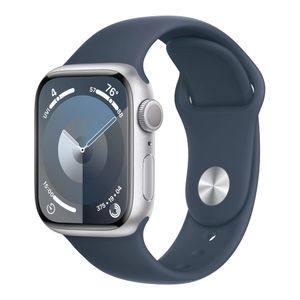 Apple Watch Series 9 41mm M/L GPS - Plateado Aluminio + Correa Azul
