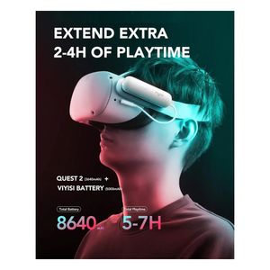 Viyisi Battery Pack for Oculus Quest 2 - 5000mAh con Carga Rapida for Meta Quest 2 Headphone