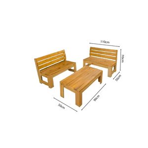 Set de terraza Ardeola 4 personas con mesa Movenda