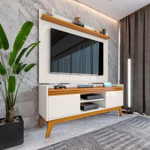 Mesa para TV Asturias con Panel color Blanco/Haya TU MESITA 50"