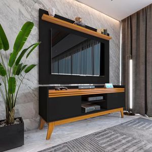 Mesa para TV Asturias con Panel color Negro/Haya TU MESITA 50"
