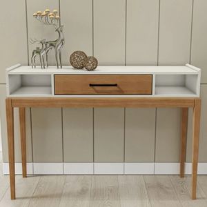 Aparador Moderno Milano color Blanco/Haya 1 cajón TU MESITA