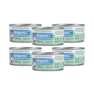 Origens Mousse Frutado Pollo Calabaza Manzana Adulto 85Gr X6