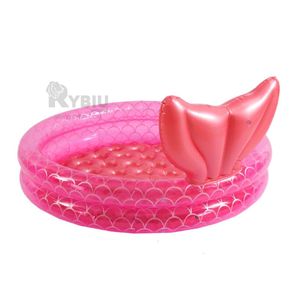 Piscina Infantil Diseño Cola de Sirena Resistente en Rosado