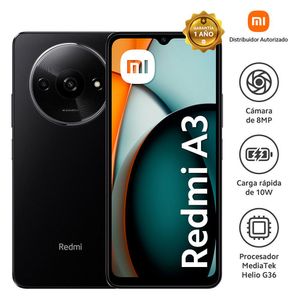 Celular Redmi A3 6.71" 3GB RAM 64GB Midnight Black