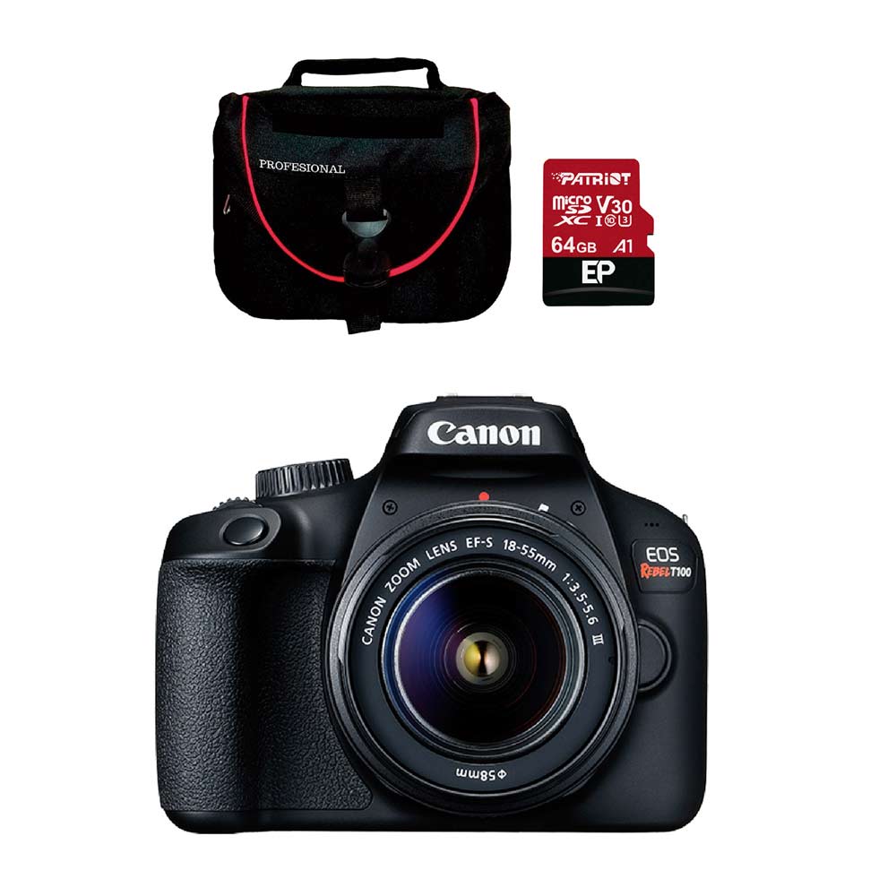Estuche Rígido Para Cámara Canon EOS Rebel T7/T6, R50, R5, R6 Mark II... - Negro, EVA, Acolchado, Ajustable