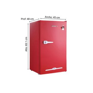 Frigobar Retro 91l Rojo Lfb-90r Libero