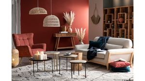 Sillón Nórdico Anahí efecto aterciopelado color Rojo TU MESITA