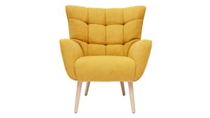 Sillón Nórdico Anahí efecto aterciopelado color Amarillo TU MESITA