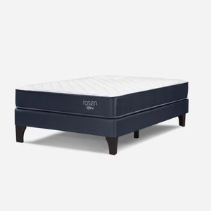 Dormitorio Europeo Upline 1.5 Plazas + Respaldo West Azul