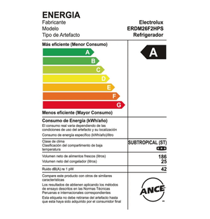 Refrigeradora Electrolux ERDM26F2HPS Top Freezer 211L Gris