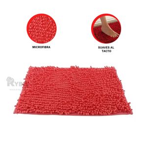 Tapete de Microfibra con Altos Estandares de Calidad Rojo