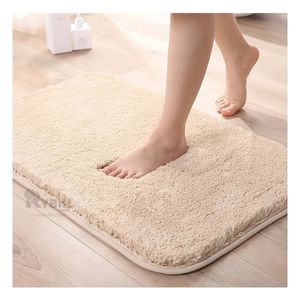 Tapete de Microfibra Rectangular para Hogares Color Crema