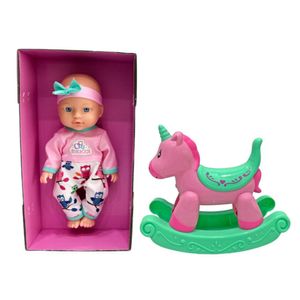 Muñeca Bostecitos Babydoll Abc Con Balancin De Unicornio
