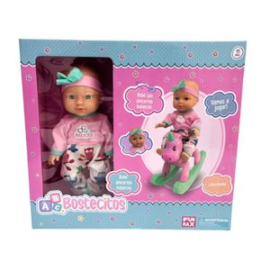 Muñeca Bostecitos Babydoll Abc Con Balancin De Unicornio