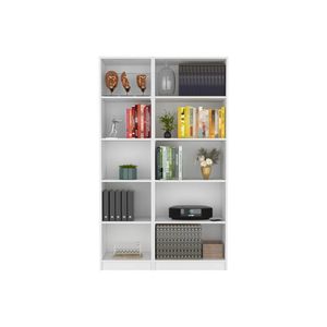 Combo Home Estante 5 Repisas + Estante 4 Repisas - Blanco