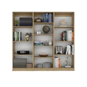 Combo Home 2 Estantes 4 Repisas + Estante 5 Repisas - Macadamia