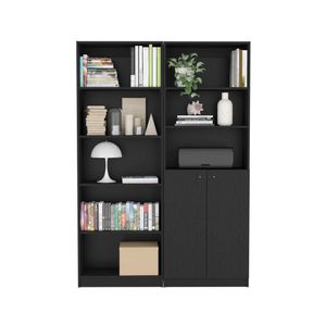 Combo Home Estante 62cm + Estante 2 Puertas - Wengue