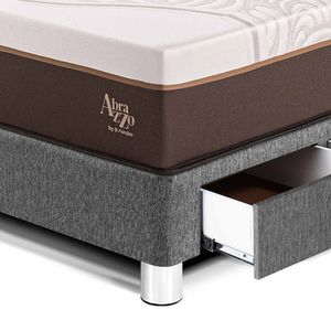 Dormitorio con Cajones Royal Abrazzo 1.5 Plazas Gris