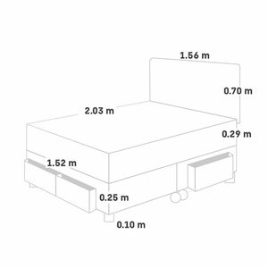 Dormitorio con Cajones Royal Abrazzo Queen Chocolate