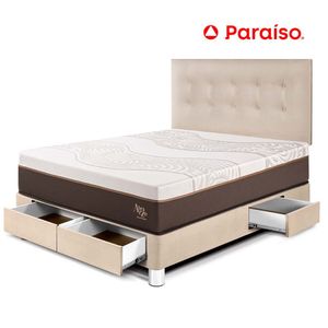 Dormitorio con Cajones Royal Abrazzo 2 Plazas Champagne