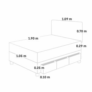 Dormitorio con Cajones Royal Abrazzo 1.5 Plazas Chocolate