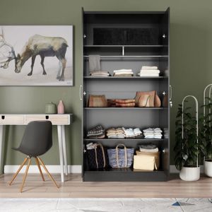 Ropero Moderno Kennedy 2 Puertas Negro R&R MUEBLES