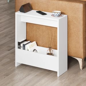 Mesa Lateral Organizadora Rupia Blanco R&R MUEBLES