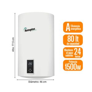 Terma Eléctrica Rotoplas Acumulacion Digiterma 80 litros