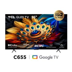 Televisor TCL 55" 55C655 QLED Google TV 4K Ultra HD