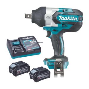 Llave de impacto 3/4" 40V XGT + 2 baterías + cargador Makita