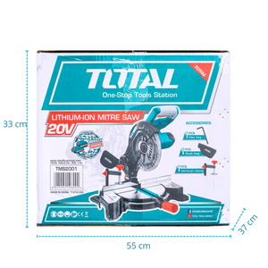 Sierra Ingleteadora Telescopica 20v + 2 Baterias 4ah y Cargador Total TMS2001-TFBCPK1424