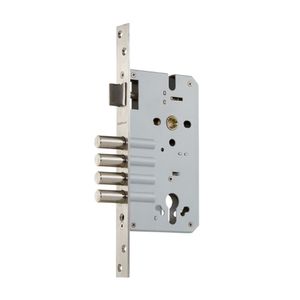 Cerradura de Embutir Palermo Paso Libre Bronce/Acero Plata Kwikset