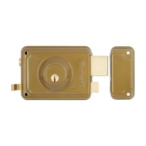 Cerradura de Sobreponer Pasador Cuadrado Bronce/Acero Plata Kwikset
