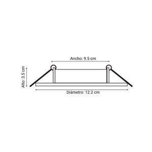 Spot LED Caja Octogonal Opalux 8W 12.2cm Luz Fría Blanco