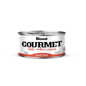 Gourmet Paté con Carne RICOCAT Lata para Gatos Lata 85g