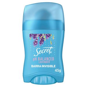 Desodorante SECRET Antitranspirante en barra invisible pH Balanced Lavanda 45g