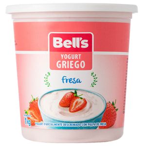 Yogurt Griego BELL'S Sabor a Fresa Pote 1 Kg